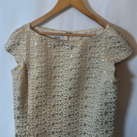 Moschino Cream with Gold shift dress - Picture 6 of 6
